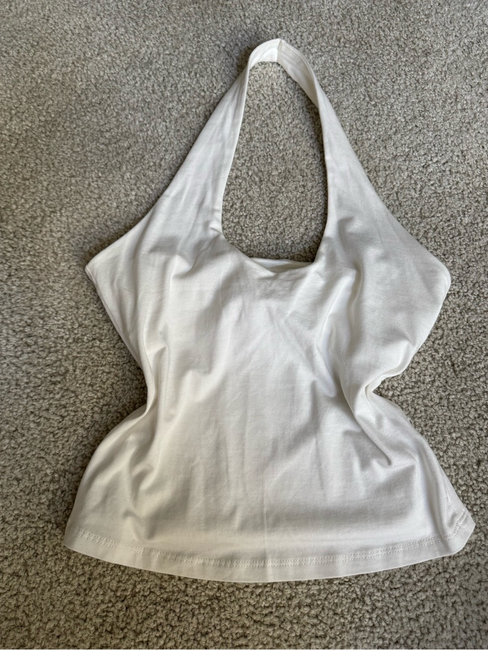 Pink Rose White Halter Tank Top sexy casual sexy Y2K